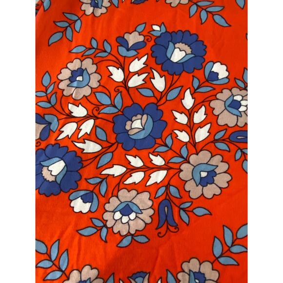 Boden Lavinia Jersey True Wrap Dress Red-Orange Papaya Wildflower Print Size 16 - Picture 7 of 13